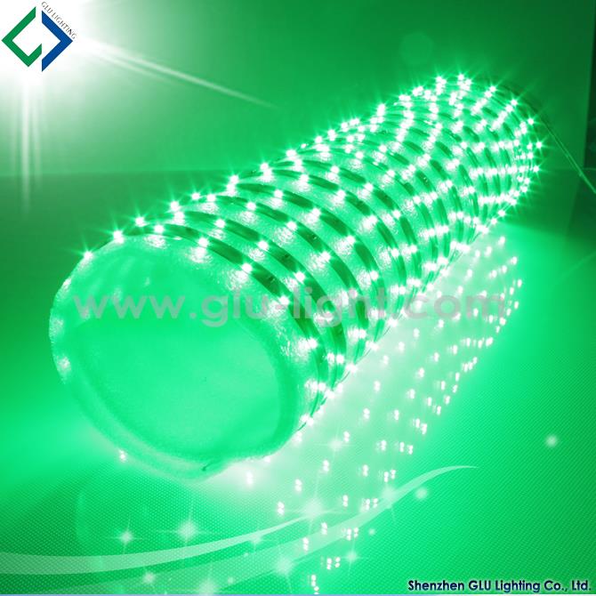 High brightness 12V/24V 8mm width side viewing green 3014 flex led ribbon