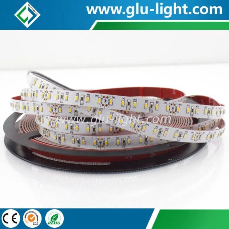 A fábrica de China DC24V 12-14 Lm 3014 conduziu a tira 120 Leds/m com 3 anos de garantia